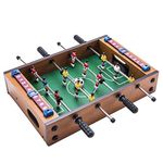 MOVKZACV Table Football, Mini Foosball Table Soccer Tabletops Football Table Games for Kids, Football Table Football Games Accessories for Family Indoor & Outdoor Entertainment, Bars, Parties