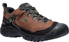 KEEN Men's Targhee 4 Low Height Durable Comfortable Waterproof Hiking Shoes, Bison/Black, 11.5 Wide