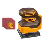 INGCO Cordless 1/4 Sheet Sander (Body Only) 20V Quarter Sheet Palm Sander 12000RPM Electric Orbital Sander CSHSLI2014