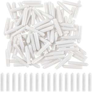 100 PCS Universal Dishwasher Rack Tine Prong Repair End Cover Caps Dishwasher Rack Repair Kit Durable Flexible Vinyl Extra Long 1 inch Round Tips, White