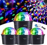 Mini Disco Ball Lights LED Disco Light for Car Party Strobe Stage Light with Music Sound Activated Multicolor DJ Disco Party Light for Birthday Family Christmas Parties Car Wedding Festival Kids Home