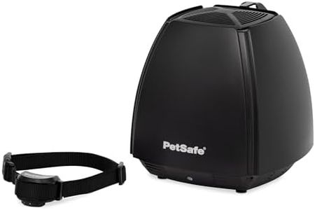 PetSafe Stay & Play Wireless Pet Fence with Replaceable Battery Collar - Circular Boundary Secures up to 3/4 Acre, No-Dig Portable Fence, for Dogs 5 lb & Up, from Parent Company Invisible Fence Brand