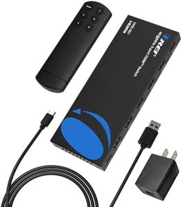 OREI 4K HDMI Switch 5×1 – Switcher Remote, 4K60hz HDR, Dolby, DTS, 3D Support, 5 in 1 Out HDMI Hub for TV, Monitor, Projector, Laptop, PC, Xbox, PS5 (Charger & Batteries Included)