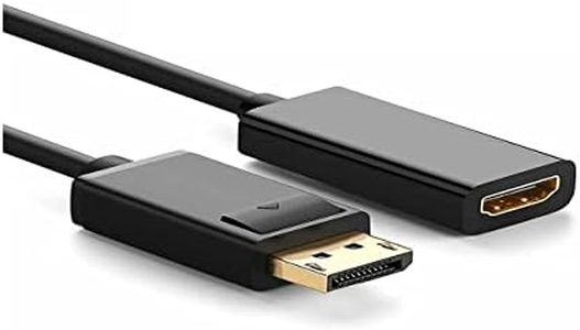 Displayport to HDMI Adapter, Dp(Display Port) Male to Hdmi Female Converter with Audio for Lenovo, Dell, HP, Asus and Other Brand(Dp to Hdmi)