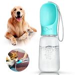 Dog Water Bottle, Leak Proof Portable Puppy Water Dispenser, 550ml Antibacterial Water Feeder For Pets, Dog Cat Pet Outdoor Walking Travelling Drinking Cup, Drinking Bowl (Blue)