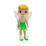 Disney Store Official Tinker Bell Soft Toy Doll, 35cm/13”, Plush Fairy in Iconic Satin Dress with Embroidered Details, Suitable for Ages 0+