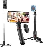 Galvanox Magnetic 2-in-1 Selfie Stick for iPhone [Compatible with MagSafe] Tripod Phone Stand (Long 35" Telescopic Extension) (Hand Held)