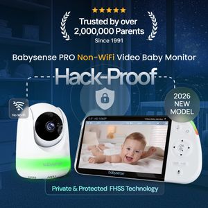 Babysense Split-Screen Baby Monitor with 2 Cameras – Video & Audio