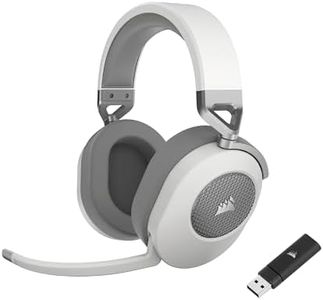 Corsair HS65 WIRELESS Auriculares para Juegos Multiplataforma con Bluetooth - Dolby 7.1 Sonido Envolvente - Micrófono Omnidireccional - iCUE - PC, Mac, PS5, PS4, Nintendo Switch, Móvil - Blanco