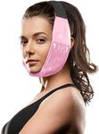 Hot Cold Jaw and Forehead Ice Pack by FOMI Care | Flexible Gel Bead Wrap for TMJ, Wisdom Teeth, Oral and Facial Surgery, Dental Implants, Migraine, Headache, Chin and Tooth Pain | Adjustable (Pink)