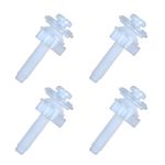 Toilet Seat Hinge Bolt Screw, 4 PCS Universal Plastic Downlock Nuts Toilet Seat Hinge Bolts Replacement Parts for Fixing Top Mount Toilet Seat Hinges