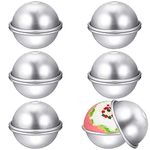 12Pcs 8 cm/ 3.15 Inches DIY Bath Bomb Molds Metal Bath Bomb Molds 6 Sets for Crafting You Own Fizzles