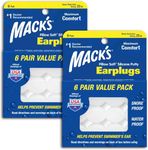 Mack's Pillow Soft Silicone Putty Ear Plugs 6 Pairs Value Pack (2 Packs (12 Pairs), White)