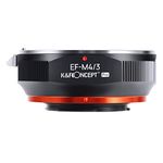 K&F Concept Updated EOS to M4/3 Adapter, Manual Lens Adapter Compatible with Canon EF EF-S Mount Lens to MFT Micro 4/3 Cameras Olympus Panasonic Lumix