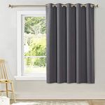 NICETOWN Bedroom Blackout Curtain - Thermal Insulated Window Treatments Room Darkening Panels Rideau Noir for Nursey Room (1 Panel, W70 x L63-Inch, Grey)