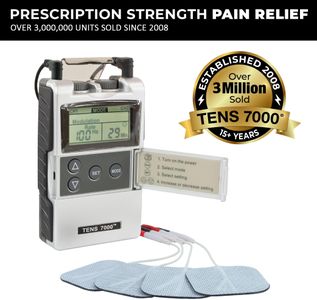 TENS 7000 Digital TENS Unit Muscle Stimulator – Pain Relief Device with Accessories