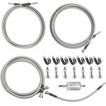 KLEVERISE 819-840 Flexible Stainless Steel Braided Fuel Line Kit - Upgraded Fuel Hose Quick Repair Fit for Chevrolet Silverado & GMC Sierra 1999-2003 Models - OE# 15043857, 15765803 Easy to Install