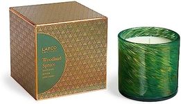 LAFCO New York Holiday Signature Candle, Woodland Spruce - 15.5 oz - 90-Hour Burn Time - Reusable, Hand Blown Glass Vessel - Made in The USA