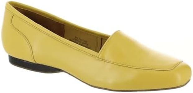 ARRAY Women’s Freedom Leather Slip-On Dress Flat, 9.5 N (Narrow), Yellow