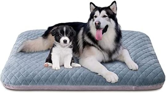 Hero Dog Flannel Extra Large Dog Bed For Dogs, 47-Inch Jumbo Super Soft Orthopedic Dog Bed With Non Slip Bottom - Washable Pet Sleeping Beds With Removable Cover, Blue Grey XL