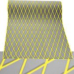 KT GuoMei 102.3" X45.2” Diamond Pattern Sea Deck Self-Adhesive Boat Flooring Eva Foam Decking Marine Non-Slip for Motorboat Fishing Boat Yach (47.25" X 35.4", Light Grey and Yellow)