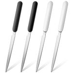 Kosiz Letter Opener Knife Stainless Steel Envelope Openers Lightweight Mail Slitters Letter Knives for Office Home Supplies, 4 Pieces, Black, White