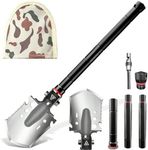 LONLEEYU Folding Survival Shovel, 180 Degree Folding Multifunctional Portable Camping Shovel, Military Tactical Survival Shovel, Survival Gear and Equipment for Backpacking Hiking Car Emergency