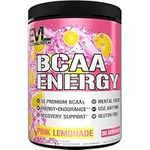 Evlution Nutrition BCAA Energy - Essential BCAA Amino Acids, Vitamin C, Natural Energizers for Performance, B Vitamins, Pre Workout, 30 Servings (Pink Lemonade)