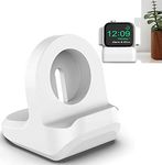 Zitel® Charger Stand Compatible with Apple Watch Series 7/6/SE/5/4/3/2/1 (45mm, 44mm, 42mm, 41mm, 40mm, 38mm) Nightstand Mode - White