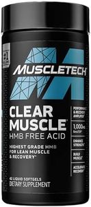 Muscletech HMB Supplements 1000mg, Clear Muscle (42 Liquid Softgels) - Highest Grade HMB for Lean Muscle & Recovery - HMB Free Acid Muscle Supplement - Help Decrease Muscle Breakdown