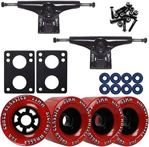 TGM Skateboards Core 7.0 Black Longboard Trucks Wheels Package Bigfoot 83mm Cored Classics Red