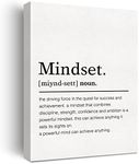 Mindset Definition Canvas Wall Art Motivational Mindset Quote Canvas Print Painting Office Home Wall Decor Framed Gift 12x15 Inch