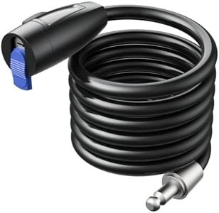 CAMOVUE Câble Antivol pour Caméra de Trail, Câble Acier de 1,5m, Tige en Acier Anti-Coupure, Rétractable pour Emballage Facile, Finition Noir Furtive, 2 Clés et Capuchon Imperméable Inclus