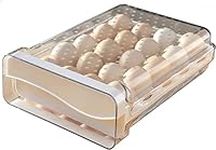 Deecam Egg Holder for Fridge, 20 Eggs Stackable Egg Storage Container for Fridge, Clear Plastic Egg Drawer Tray, Fridge Organizers and Storage