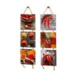 Frank Flechtwaren Kitchen Pictures-Spices, 2 Pack(3 Pieces of Wood in each pack)