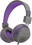 JLab JBuddies Studio Kids Headphones Wired - On-Ear Childrens Headphones for Girls & Boys, Volume Limited Kids Earphones with Microphone, Noise Isolation, Adjustable Child Headphones, Purple