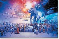 Trends International Star Wars: Saga - Galaxy Wall Poster, Unframed Version, 22.375" x 34"