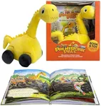 Prehistoric Pals Dinosaur Brontosaurus Truck Plush Toy and Fun Educational Book Gift Set