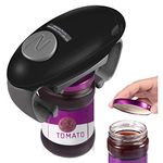 Electric Jar Opener, Restaurant Automatic Jar Opener for Seniors with Arthritis, Weak Hands, Bottle Opener for Arthritic Hands(Black)