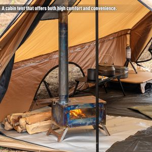 POMOLY CHALET 70 Pro Portable Cabin Tent with Stove Jack – 2-3 Person Camping