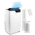 Air Conditioning Unit Portable – Powerful Energy Efficient Air Conditioner – Portable Air Conditioner with Window Venting Kit – Display Touchscreen and Remote Control – 12000 BTU, White – by Nuovva