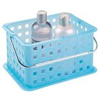 InterDesign Storage Organizer Basket, for Bathroom, Health and Beauty Products - Small, Azure