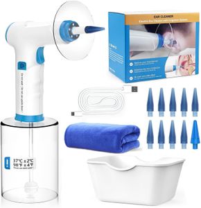 Rechargeable Electric Ear Wax Removal Kit – Irrigation System with 9+1 Disposable Tips & Catch Basin