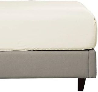 Softest Cotton Rich Fitted Sheet Super King Size, Lightweight 180 x 200 + 30 cm Fully Elasticated Deep Pocket, Easy Care & Durable, Fitted Sheet Super King (Ivory)