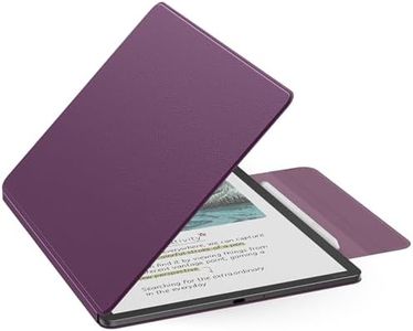MoKo Magnetic Case for All-New 11" Kindle Scribe 2025(3rd Generation) & Kindle Scribe Colorsoft 2025(1st Gen) - Slim Folio Premium PU Leather Cover with Pen Clasp & Auto Sleep Wake, Lychee Deep Purple