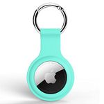 SQUIF Airtag Silicone Case Protective Cover for Airtag Case Locator Tracker Anti-Lost Device Keychain Protection (Turquoise)