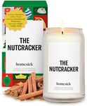 Homesick Scented Candles for Home (The Nutcracker) - 13.75 oz Long-Lasting Natural Soy Wax Blend Jar Candle Gifts for Women & Men, 60-80 Hours Burn Time - Notes of Cinnamon, Clove & Pecan