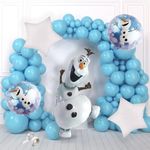 Pop The Party Olaf Foil Balloons Arch Kit for Baby Shower,Birthday Party Decorations Set Of 59. (Olaf)