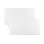 Bamuho 2 Pack Waterproof Pack and Play Mattress Pad, Quilted Mini Crib Mattress Protector for Baby Playpen Playard, Fits Graco Pack n Play, Baby Portable Mini Cribs and -39" x 27", White