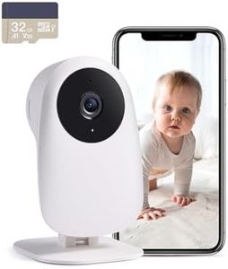 nooie 2K Wifi Baby Monitor, Baby Monitor with Camera and Night Vision, Video Baby Monitor with Crying/Motion/Sound Detection for Nanny Indoor, Two Way Audio, Compatible Alexa/Google, SD Card Included